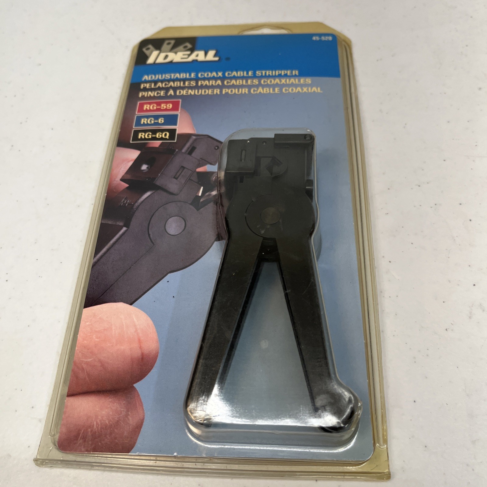 Ideal 45-520 Coax Cable Stripper RG-6 RG-59 3 Adjustable Blades Strip Outer  P16