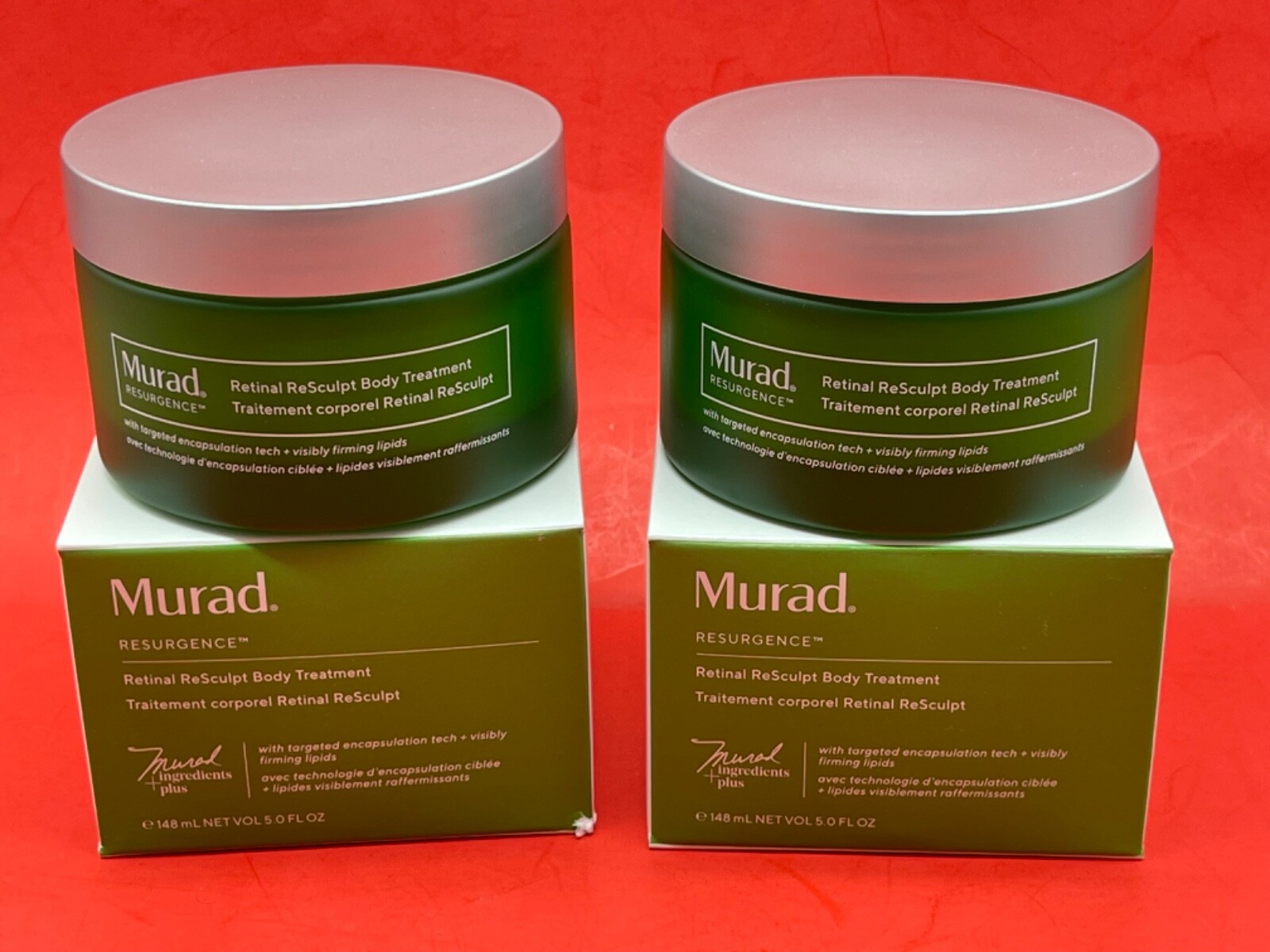 LOT OF 2 Murad Resurgence Retinal ReSculpt Body Treatment 5.0 fl oz / 148 ml x 2