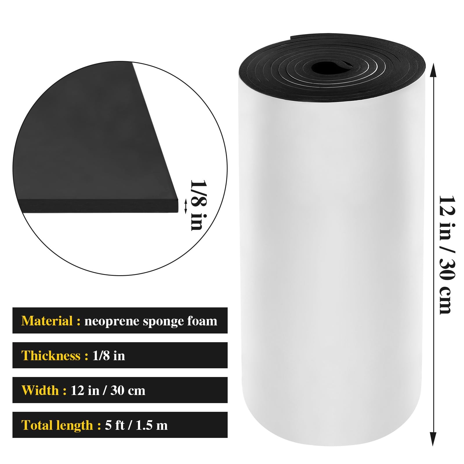 Adhesive Foam Padding Roll Closed Cell Sponge Neoprene Insulation Board Foam ...