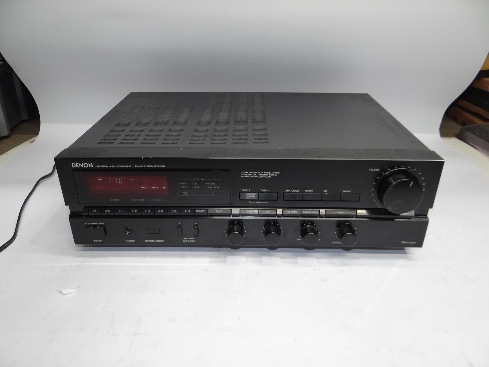 Denon DRA-425R Precision Audio Component AM FM Stereo Receiver Tested