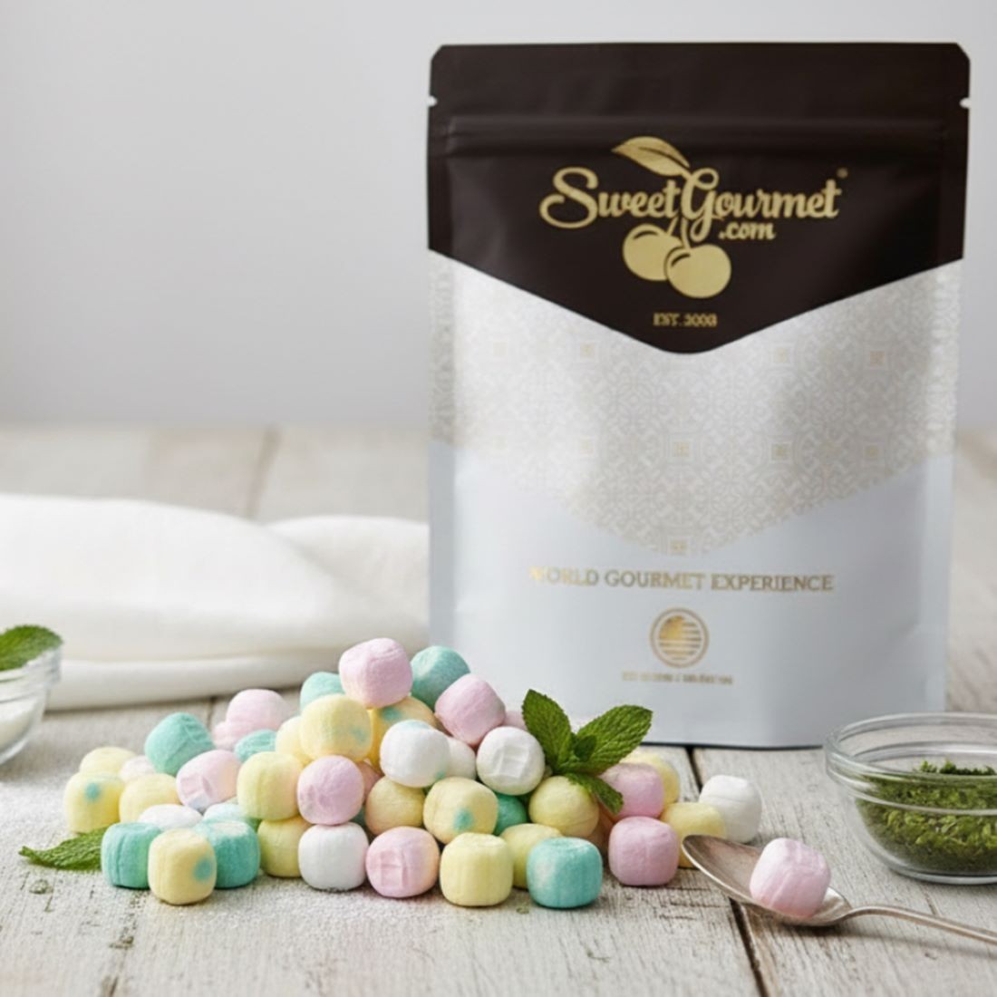 SweetGourmet Assorted Pastel Buttermints, Unwrapped Soft After Dinner Mints