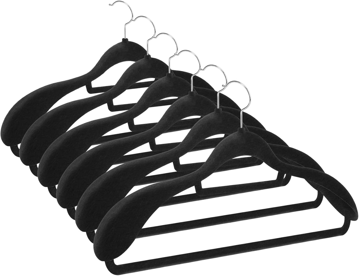 6 Pack Velvet Suit Hangers for Men with 360 Rotating Hooks, Space-Saving Non-Sli