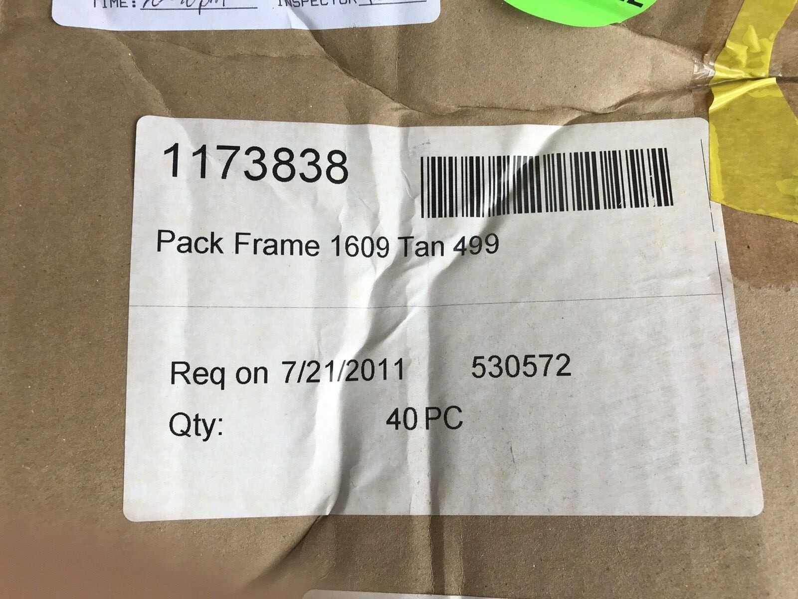 Multicam Medium Pack Frame TAN 499 MOLLE II USGI From Original Case USGI NOS