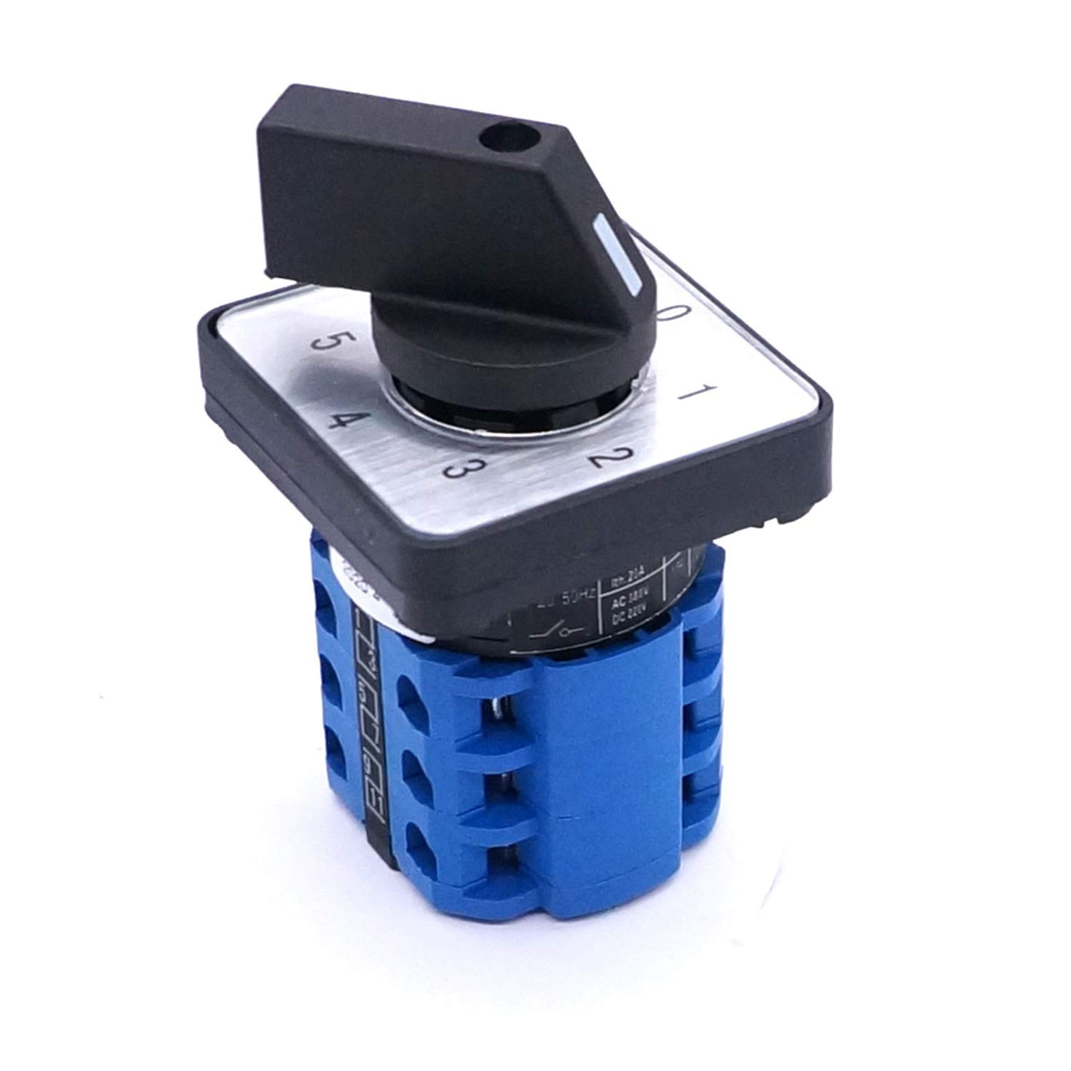 20A 550V 5 Position Universal Latching Rotary Changeover Switch 12 Terminals
