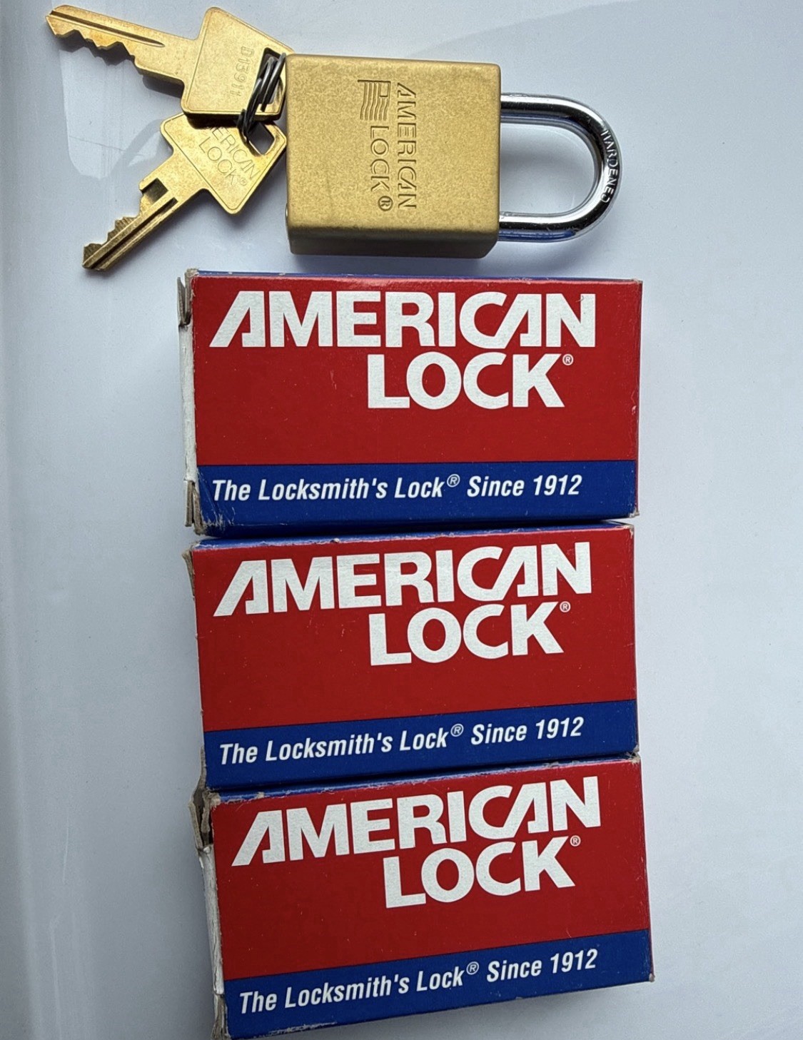 Master Lock A1105 Aluminum Safety Padlocks 1-1/2" x 1" Tall Keyed Alike, 3 Pack