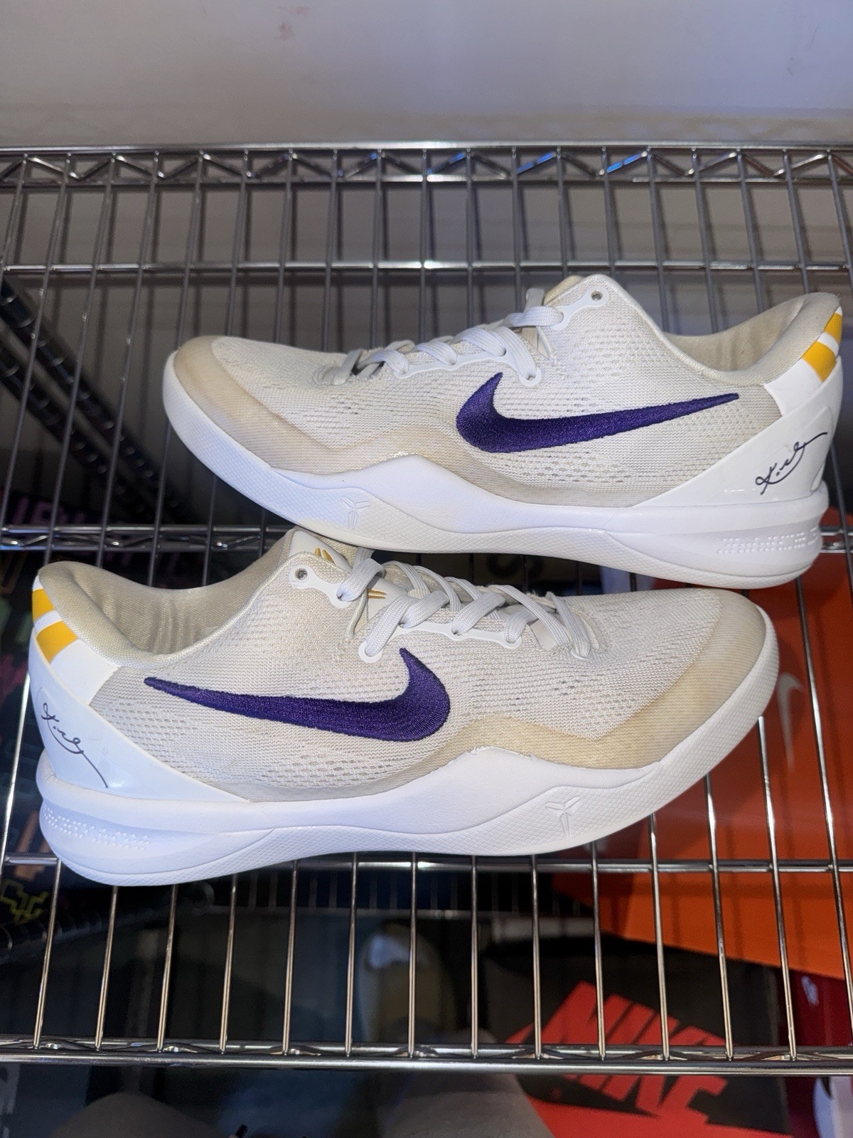 Nike Kobe 8 Lakers Home Basketball Sneakers Mesh Rubber