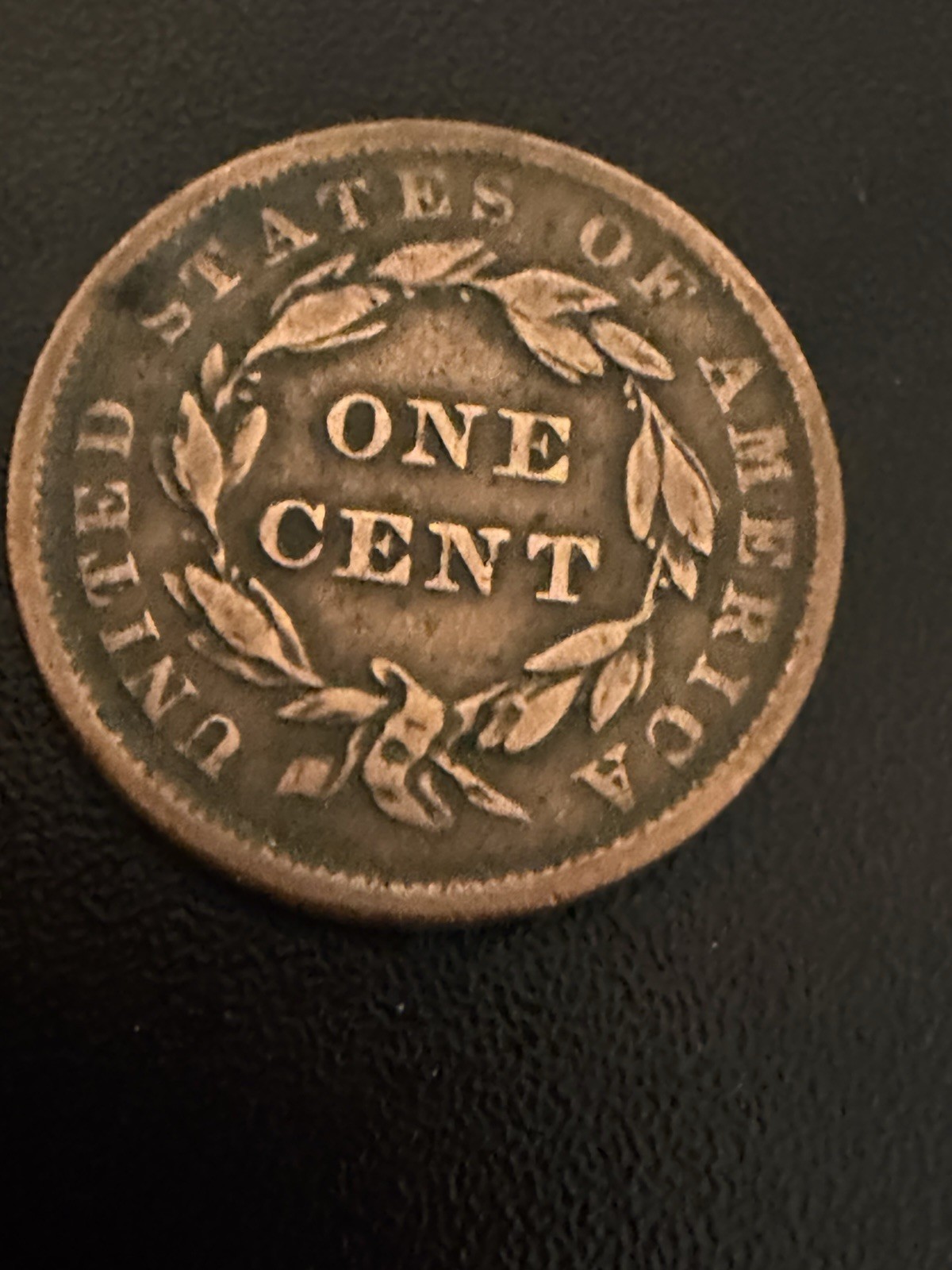 1839 Booby Head Large Cent VG+