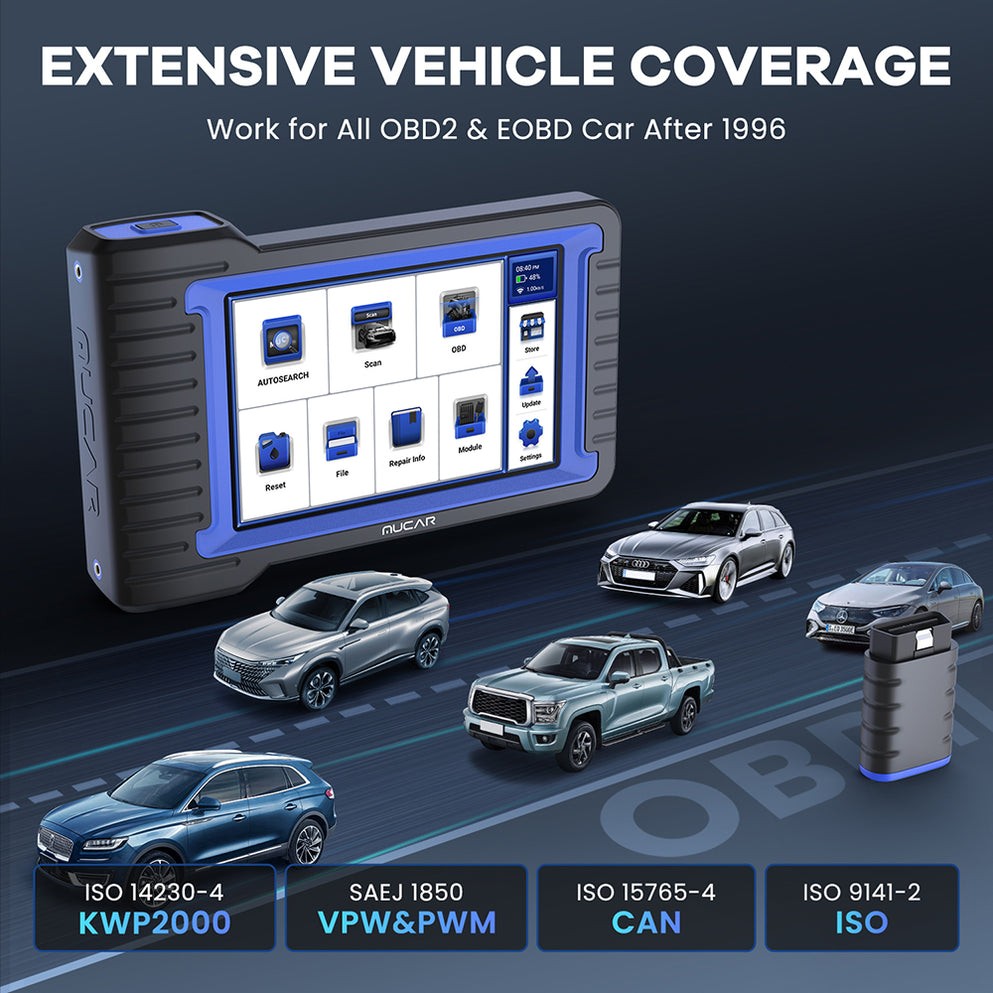 MUCAR VO7S OBD2 Diagnostic Tool Bidirectional Scanner CANFD ECU Coding 28+Resets