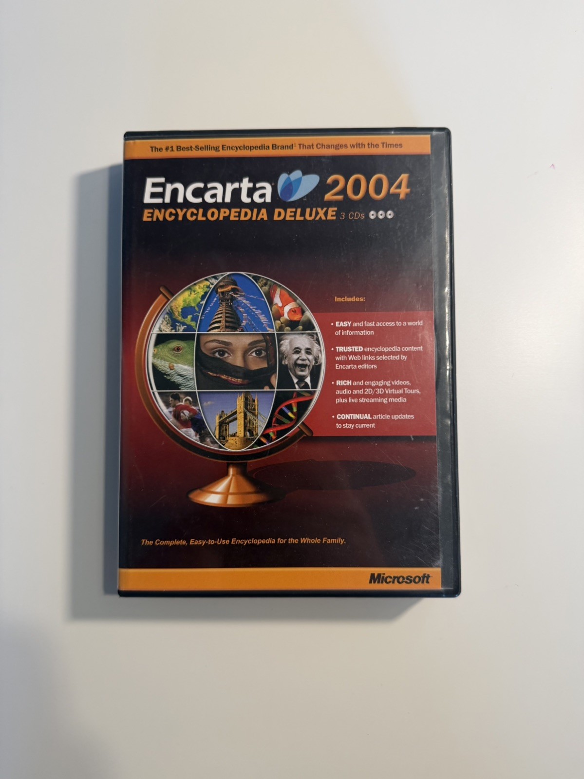 Microsoft Encarta 2004 Encyclopedia Deluxe 3 cd set
