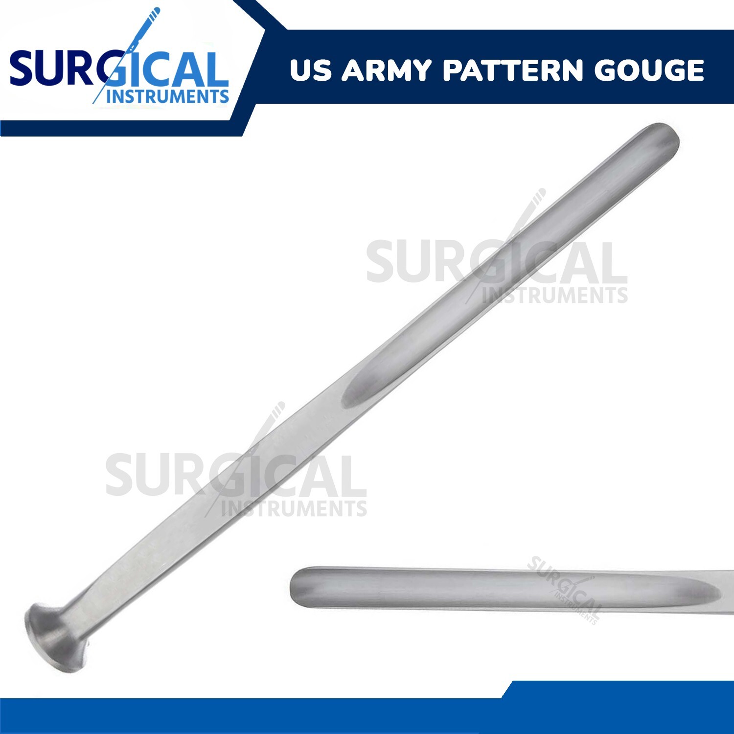 US Army Pattern Gouge Orthopedic Surgical Veterinary 14mm Stainless German Grade