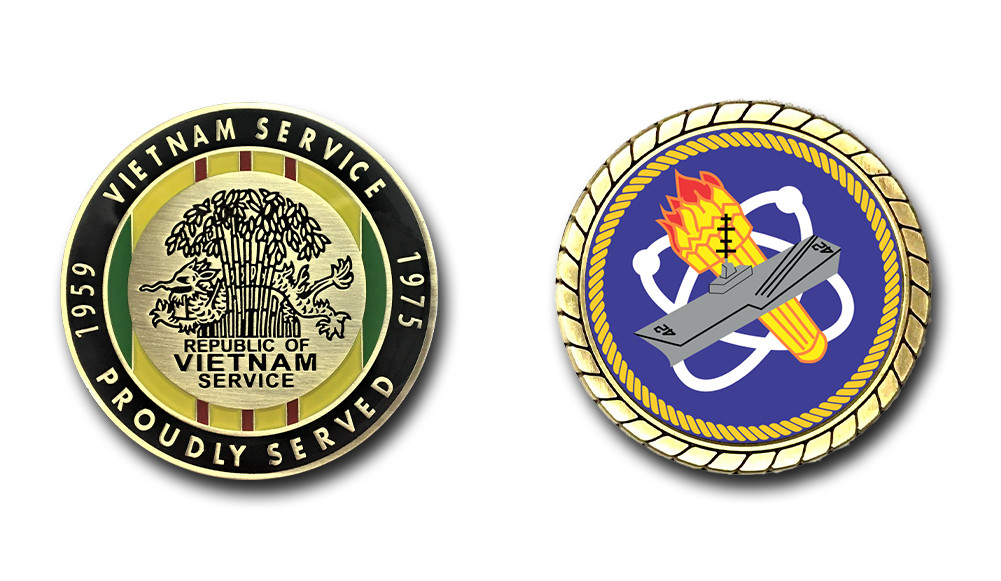 USS Franklin D. Roosevelt CVA-42 Vietnam Service Challenge Coin Licensed US Navy
