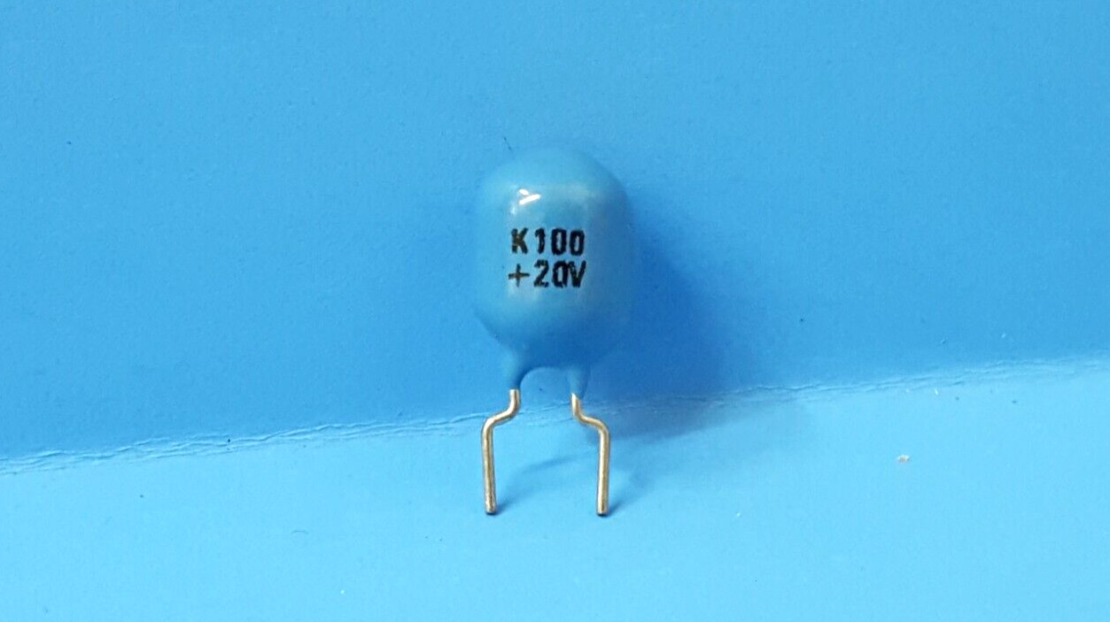 (10 PCS) CAPACITOR, Tantalum, 100 UF/MF, 20V, Radial
