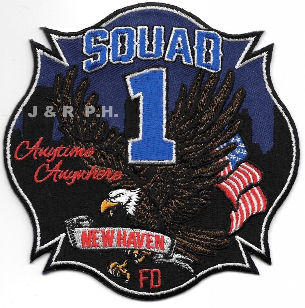 New Haven  Squad - 1 "Anytime - Anywhere", CT (4.5" x 4.5") fire patch