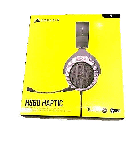 Corsair HS60 HAPTIC Gaming Headset for PC - Camo
