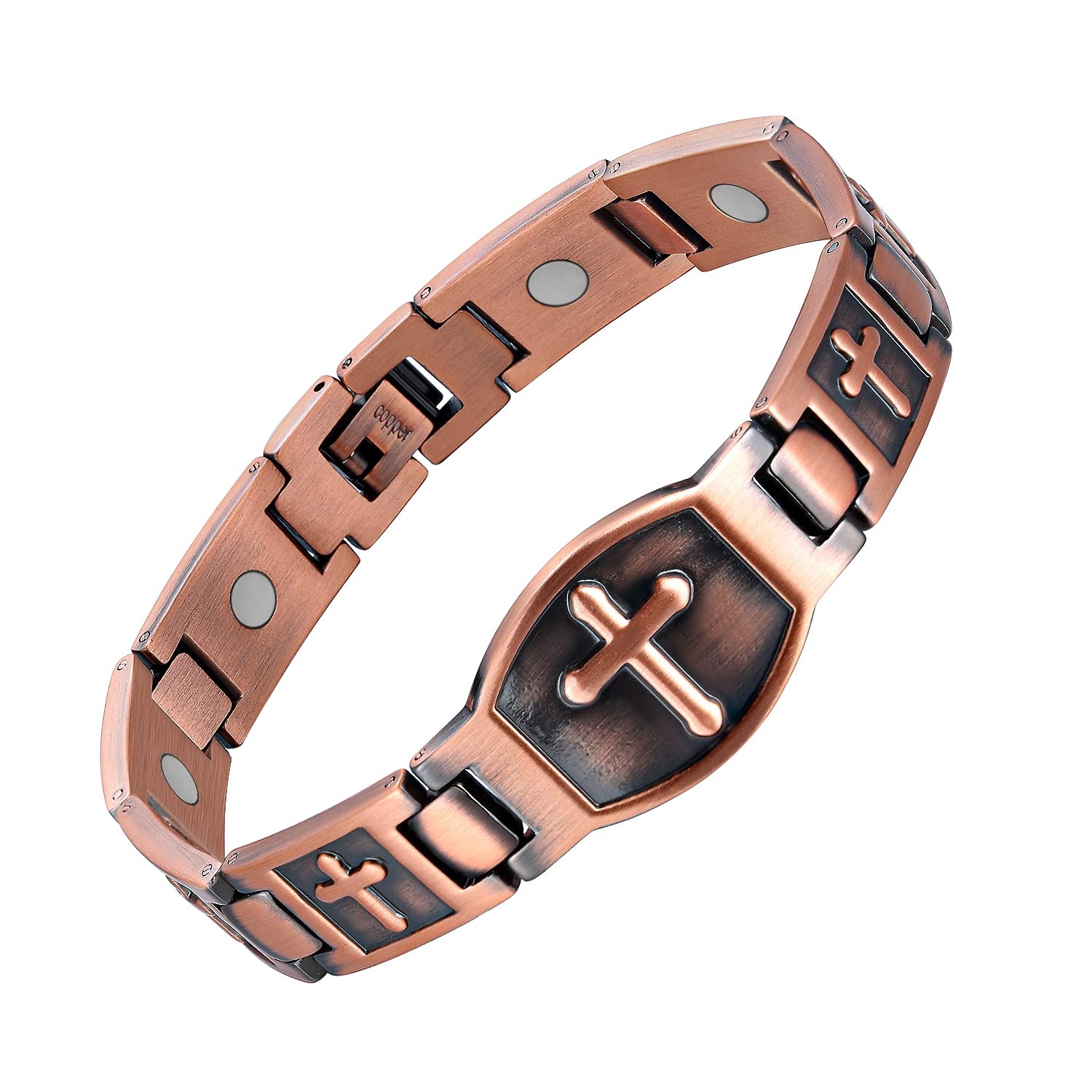 Jecanori Pure Copper Bracelet for Men, Ultra Strength 10 inch, copper