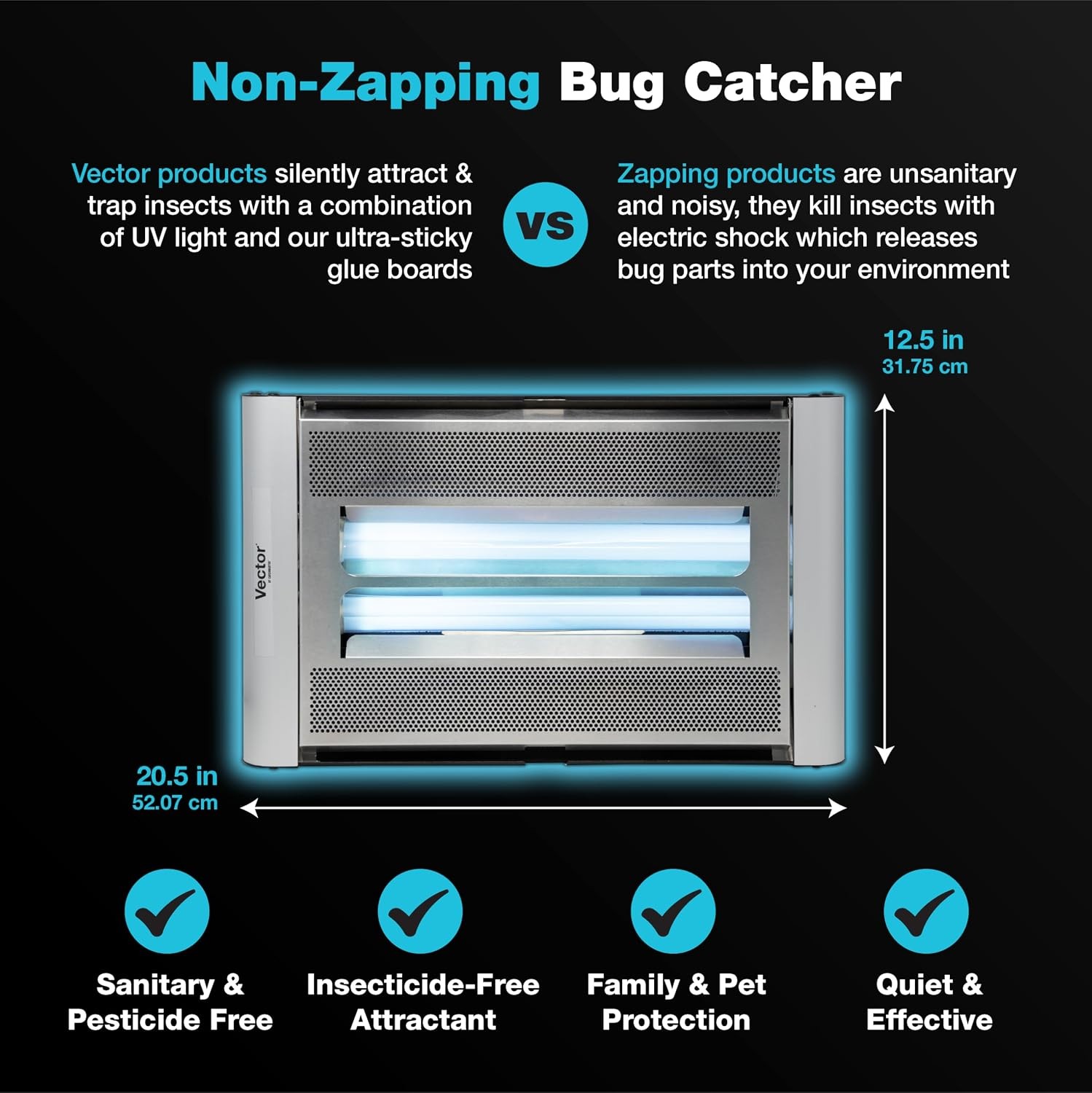 Catchmaster Vector Plasma Screened UV Fly Light Trap Wall-Mount Insect Killer