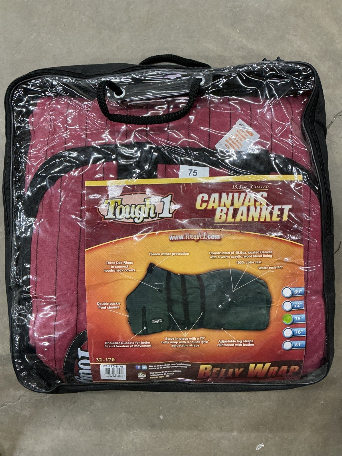 Tough 1 Blanket Storm Buster Belly Wrap West Coast Water Repel 32-170