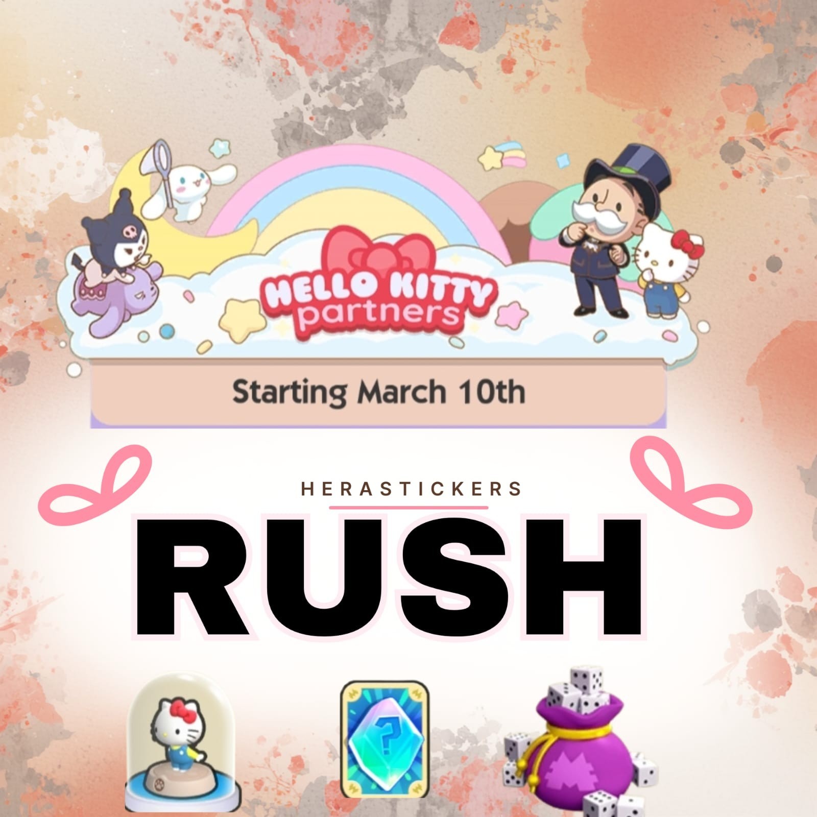 HELLO KITTY - MONO_POLY GO PARTNER EVENT GO- RUSH- FULL CARRY-PRE ORDER