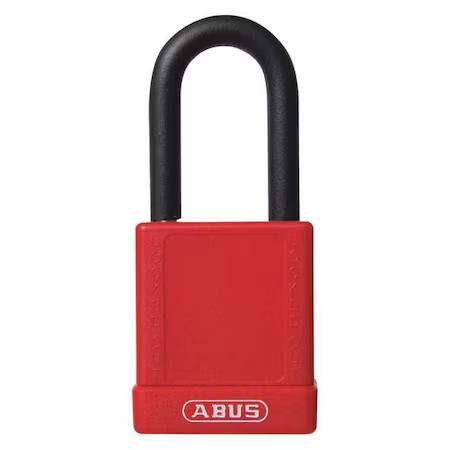 Abus 74/40 Ka Red Lockout Padlock, Keyed Alike, Plastic-Covered Aluminum, Red,