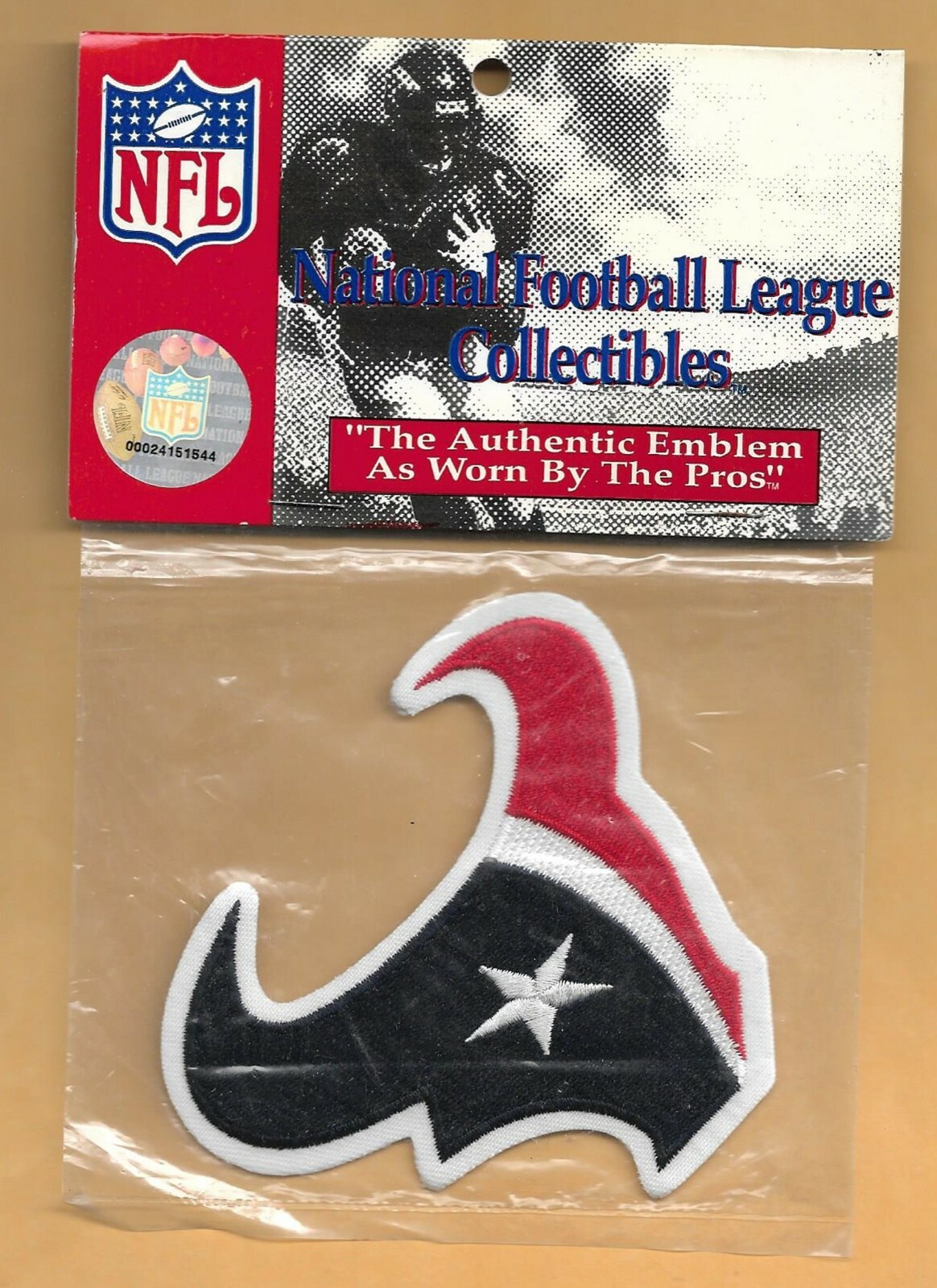 HOUSTON TEXANS COLLECTIBLE EMBLEM PATCH