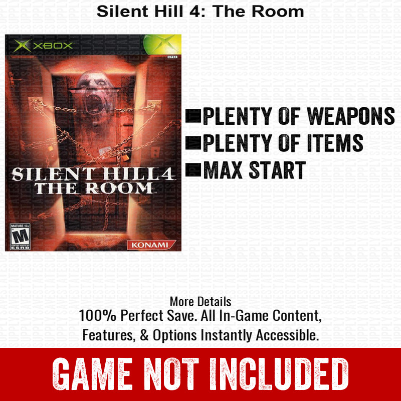 Silent Hill 4: The Room 100% Unlocked All Items Xbox USB Save File
