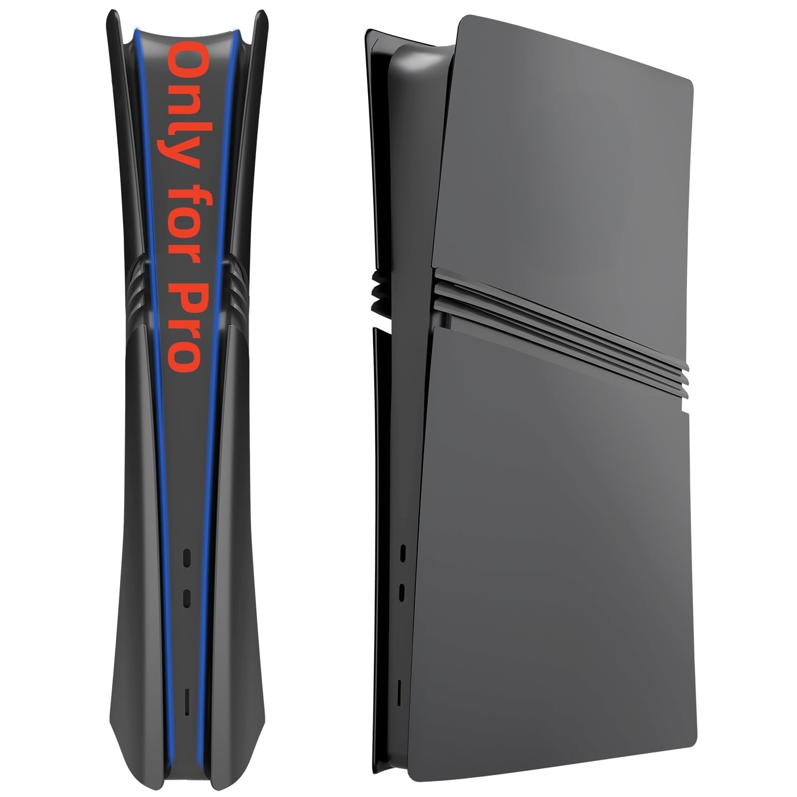 Digital Edition Cover Plates for New PS5 Pro Console, Shell Panels Black