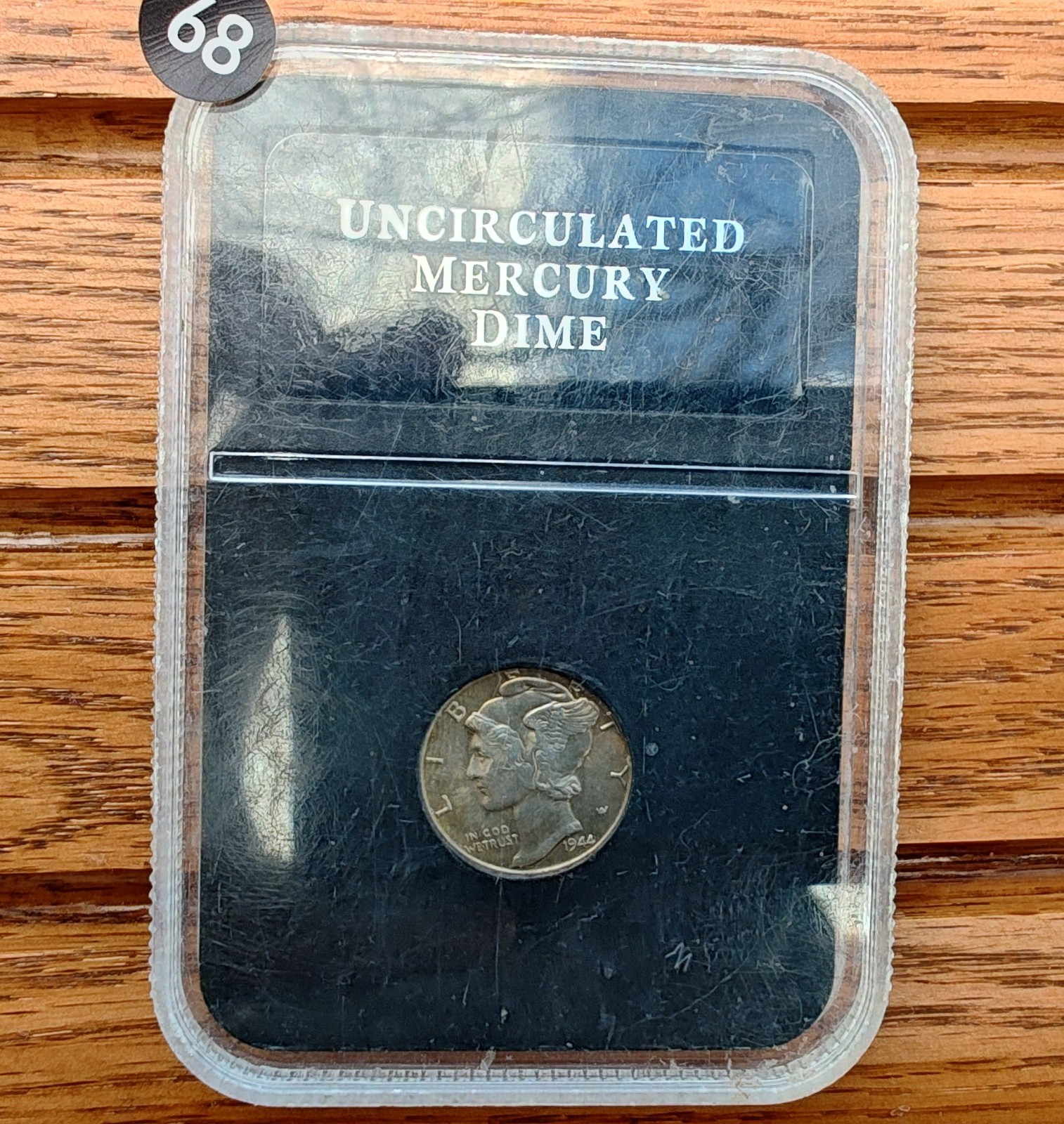 1944 10C Mercury Dime Gem Uncirculated With Toning