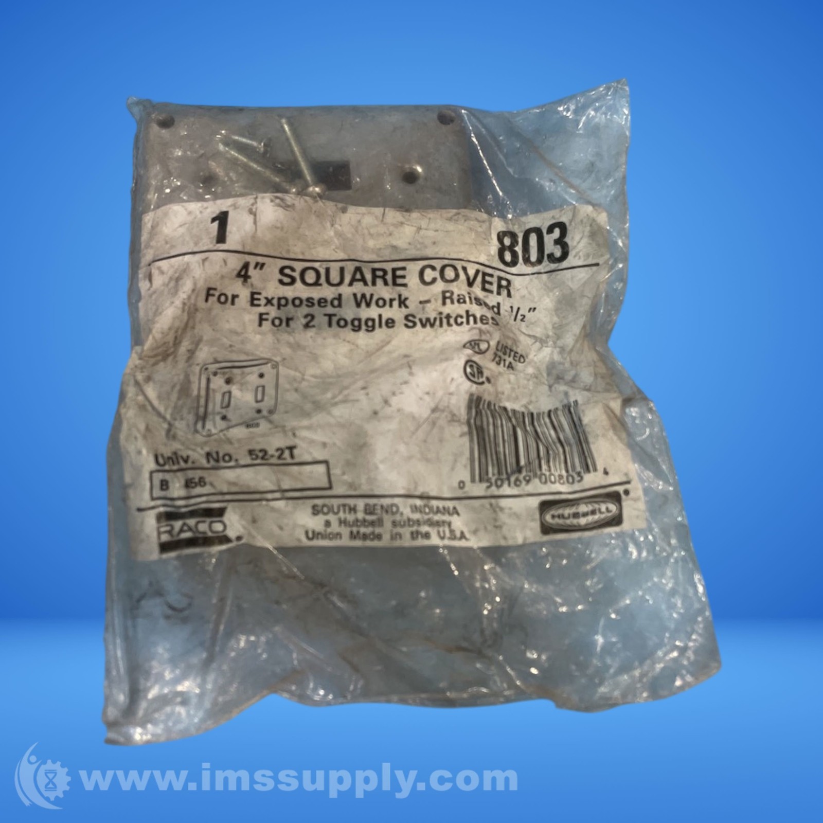 Hubbell 52-2T 4" Square Cover FNFP