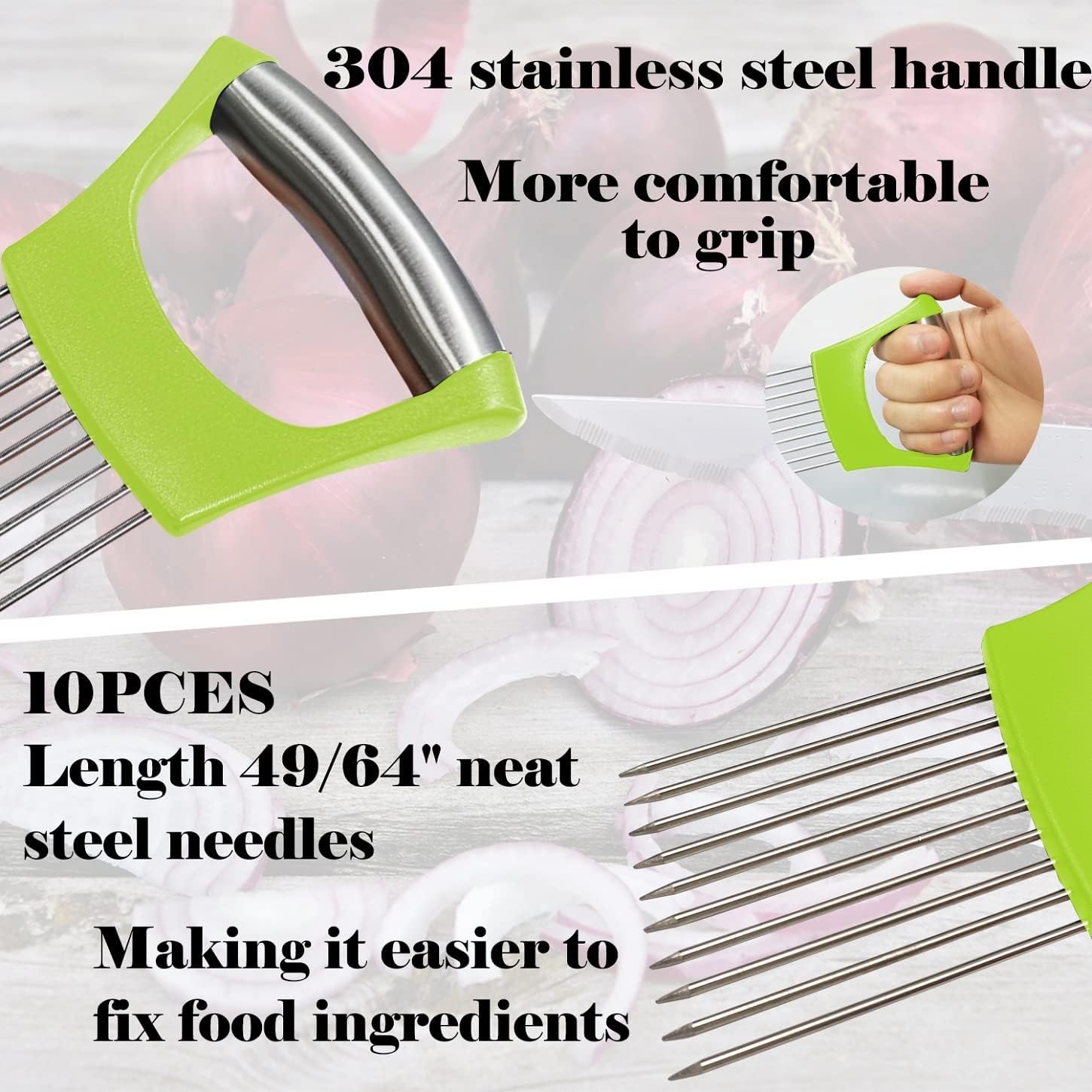 Onion Holder for Slicing - Multi-Purpose Kitchen Tool for Safe and Efficient Sli