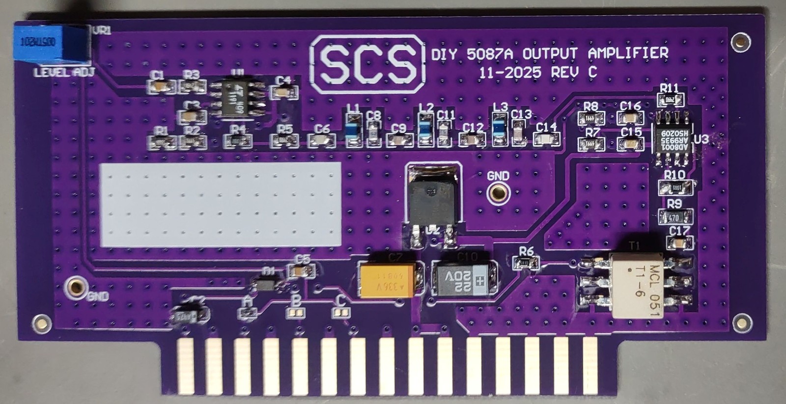 One DIY 10MHz output amplifier board for the HP 5087A Replaces 05087-60012
