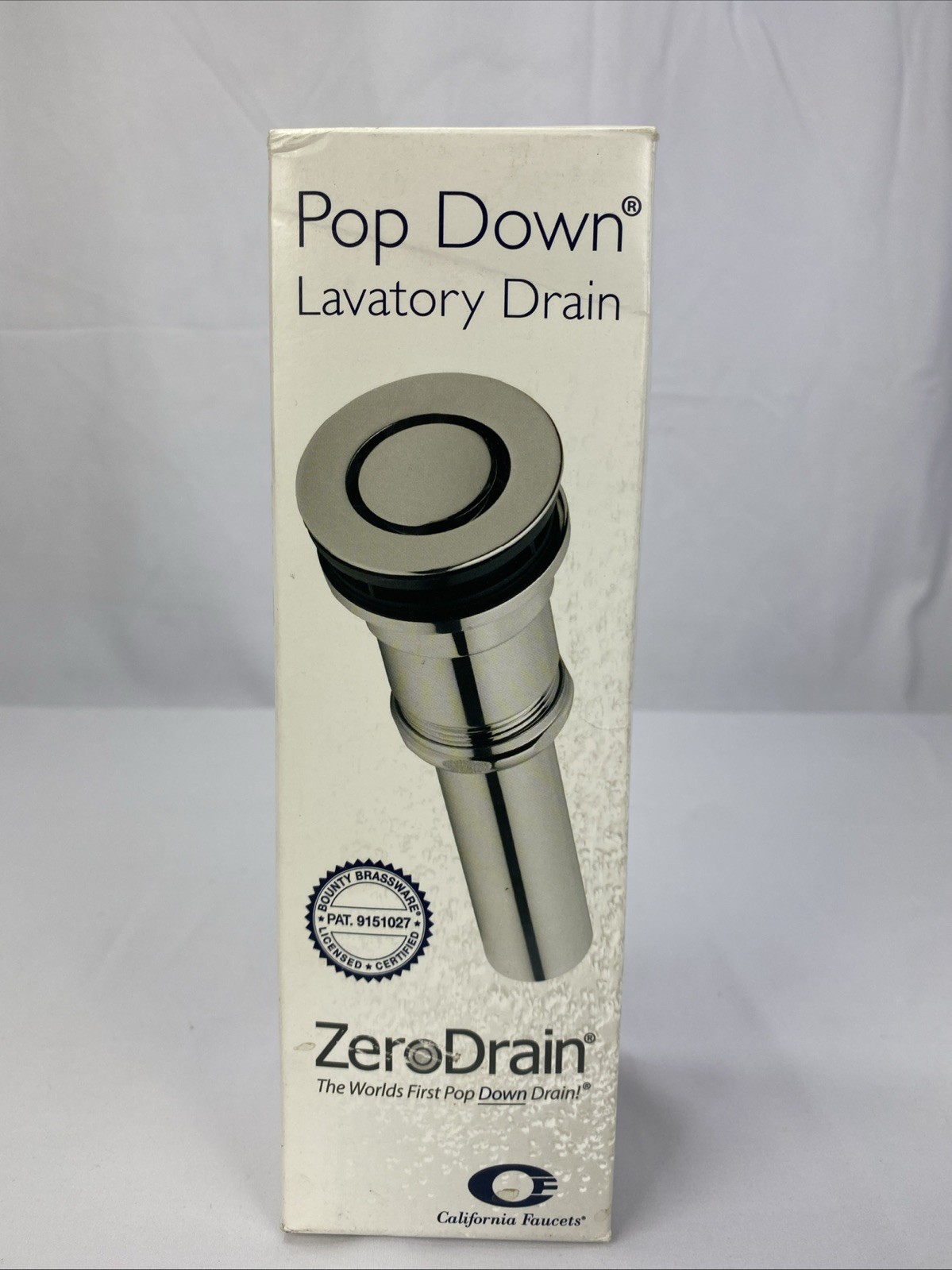 California Faucets Zero Drain Pop Down Lavatory Drain 2 1/4" Diameter Flange