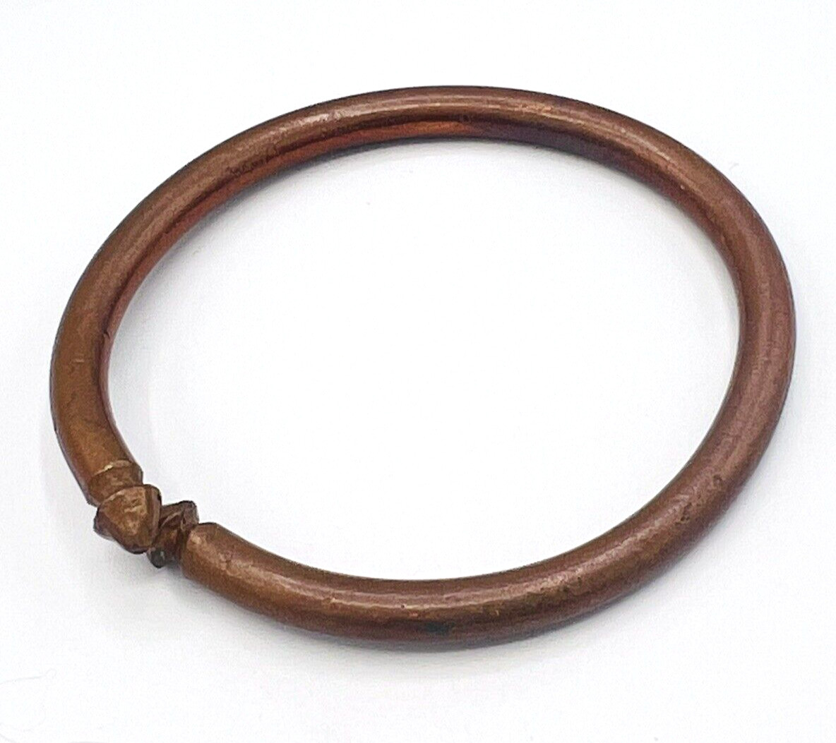 Handcrafted Brutalist Shabby Chic Copper Bangle Bracelet