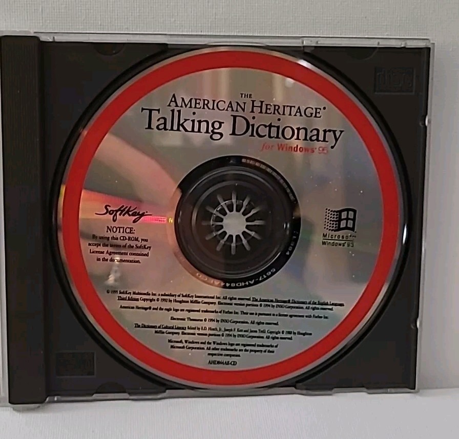 American Heritage Talking Dictionary CD-ROM For Windows 95/ Windows 3.1