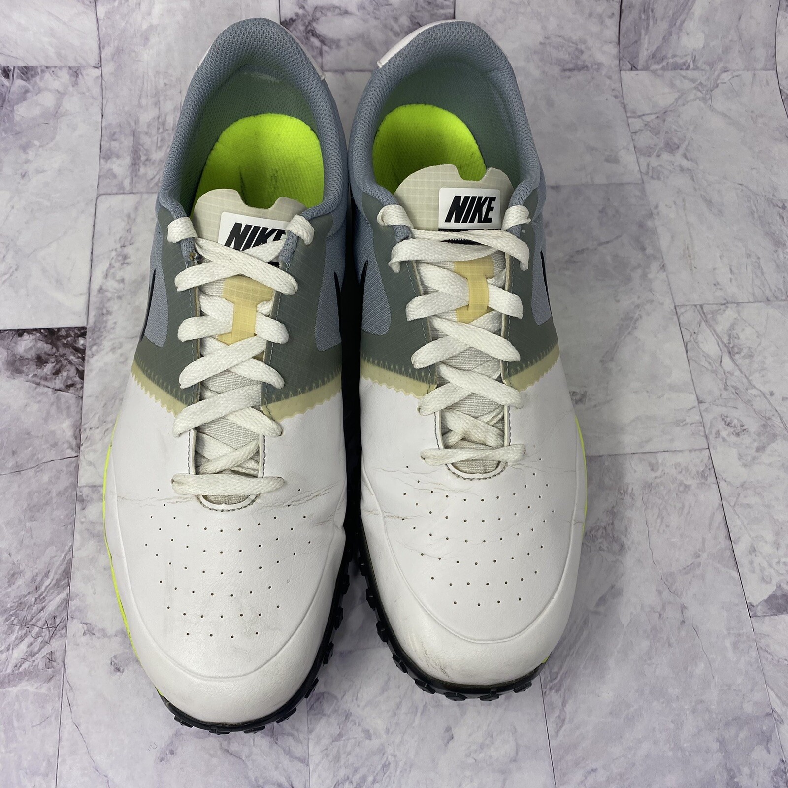 Nike Lunar Mont Royal Golf Shoes Spikeless Mens Sz 10 W Wide White 652531-101