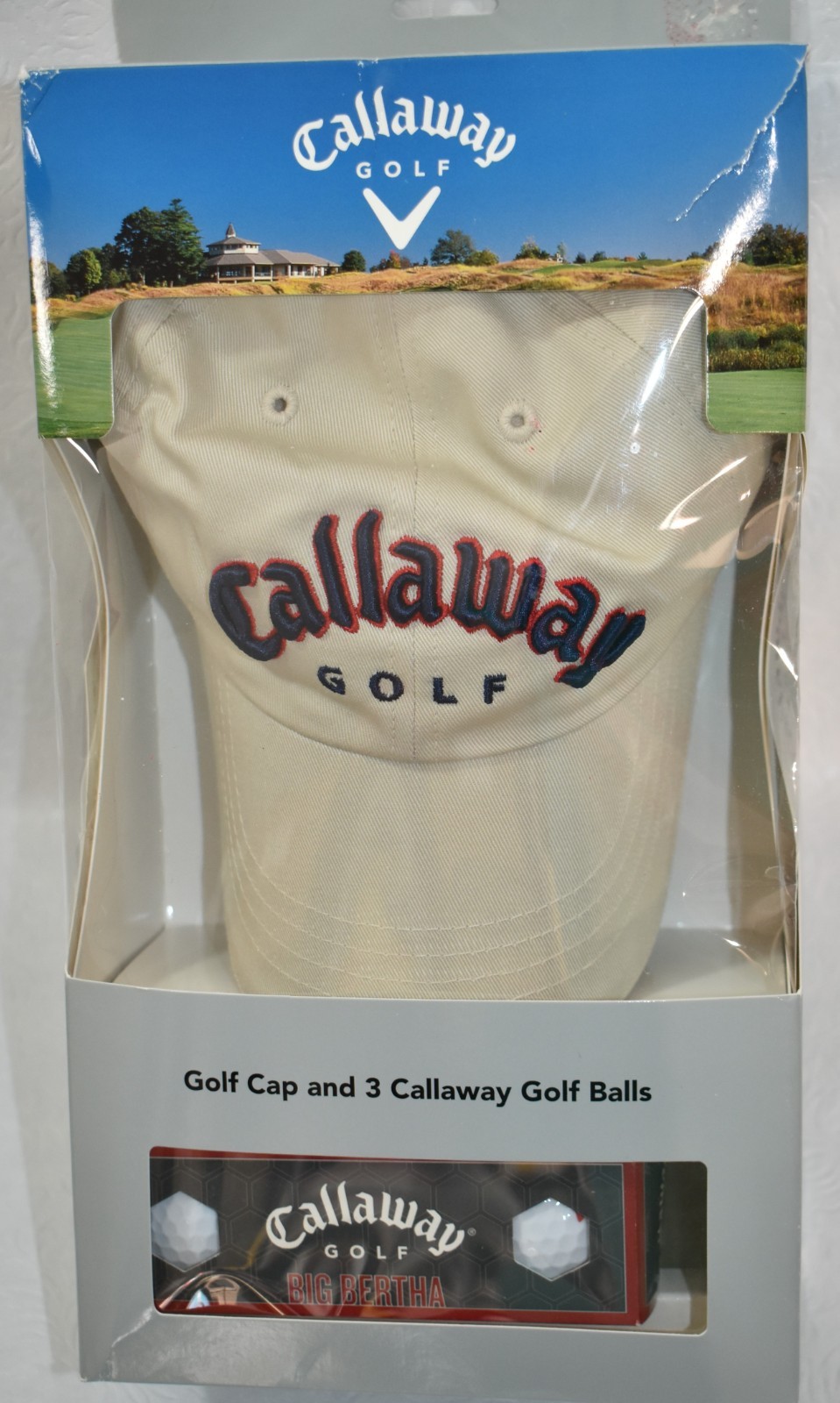 Vintage Callaway Golf Hat Adjustable & 3 Big Bertha Golf Balls Set New