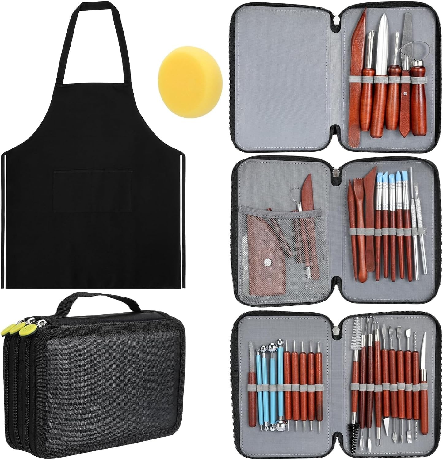 42pcs Pottery Tools Clay Tools Sculpting Tools Pottery Kit Air Dry Clay Tools Po