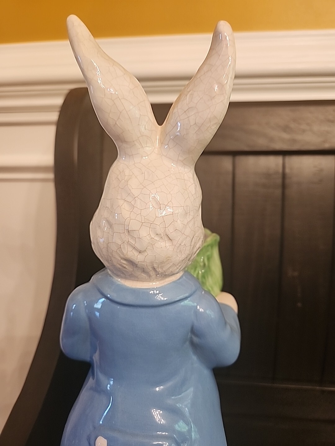 16" Easter Bunny Rabbit Ceramic Planter