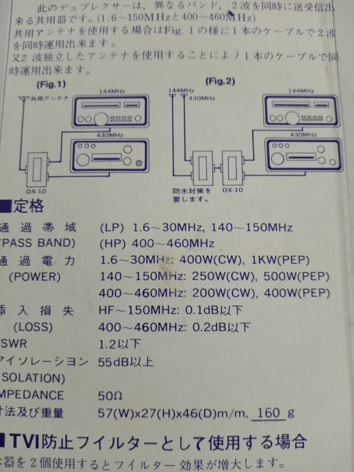 Daiwa Duplexer DX-10D HF 144/430MHz