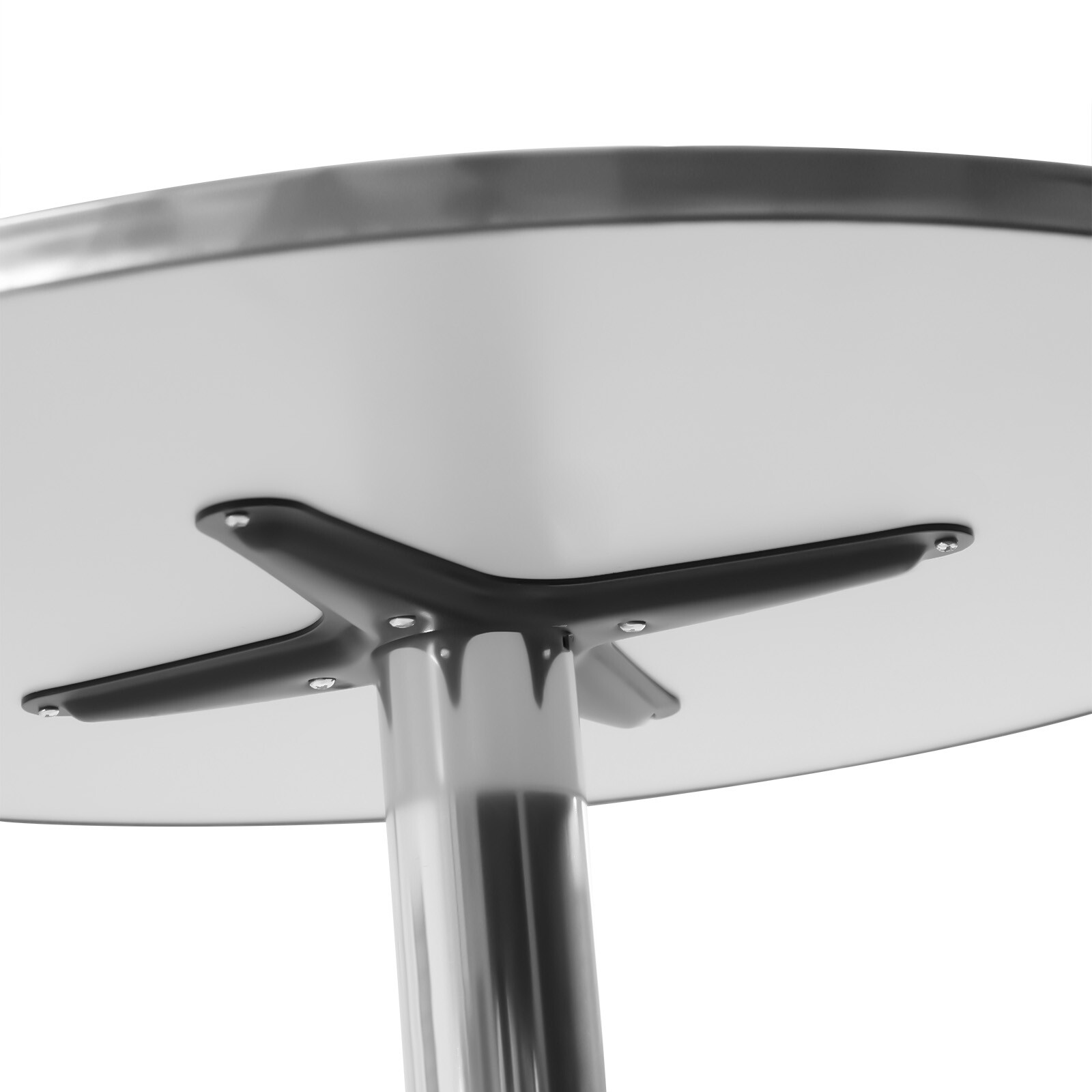 Versatile Round Bistro Table with Metal Base and Adjustable Height