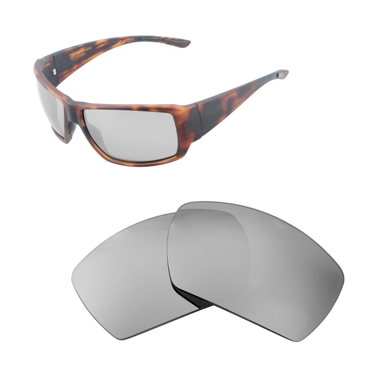 Walleva Titanium Polarized Replacement Lenses For Smith Optics Guide's Choice
