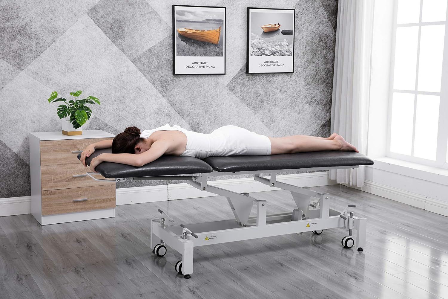 Hi-Lo Adjustable Physical Therapy Table - Comfortable Spa Bed for Massage & Acup