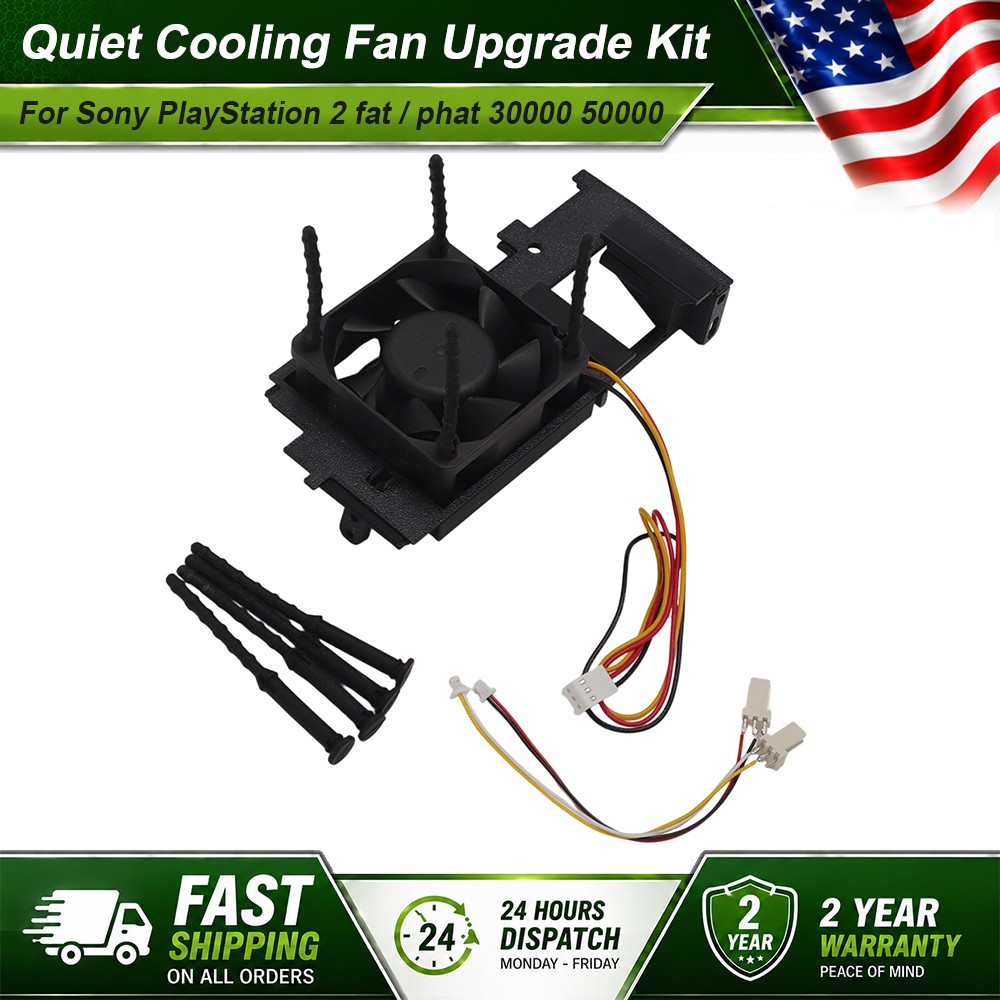 US Silent PS2 Fat Fan Mod Upgrade Whisper Quiet Cooling for SCPH-30000 / 50000