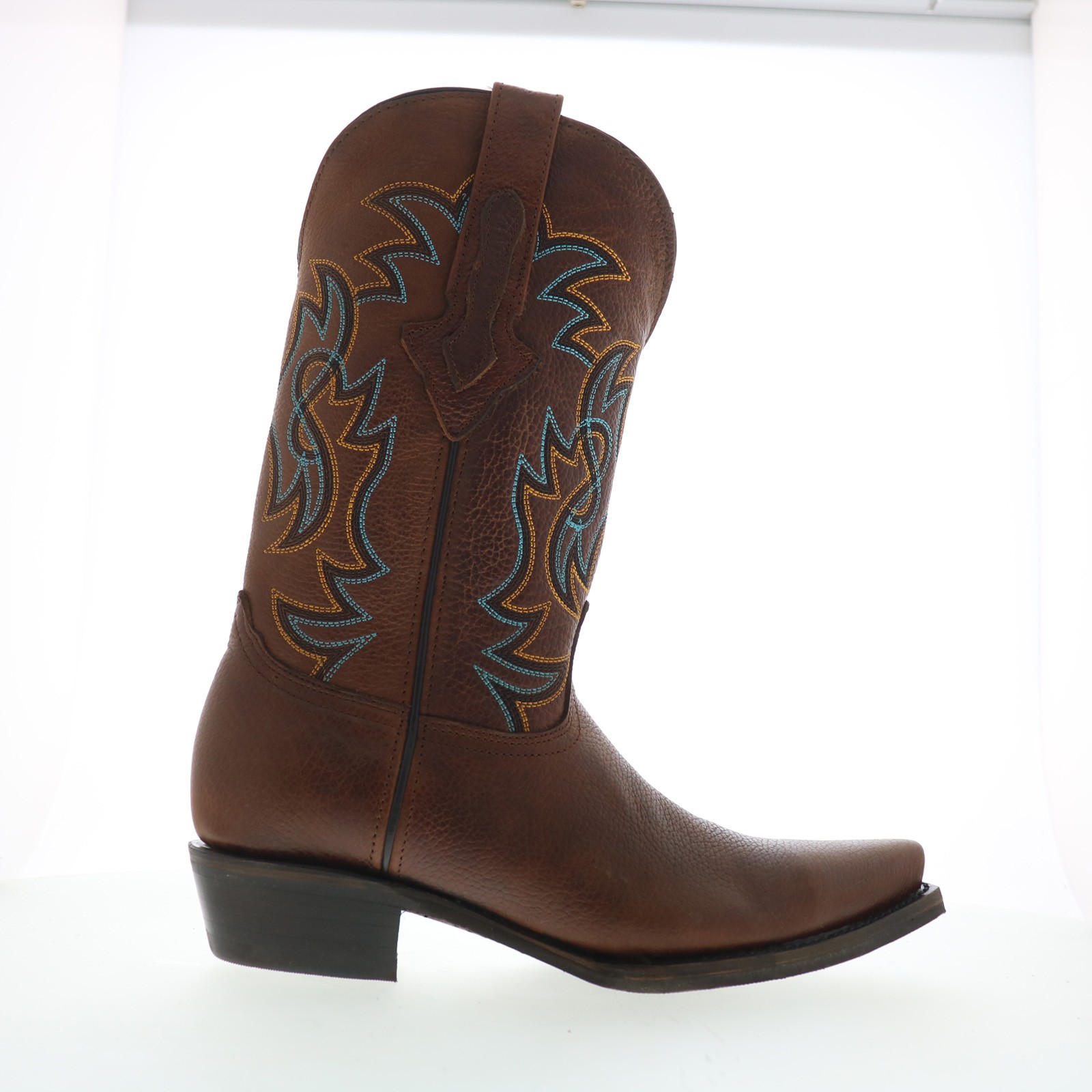 Dingo Gold Rush DI-152 Mens Brown Leather Slip On Cowboy Western Boots