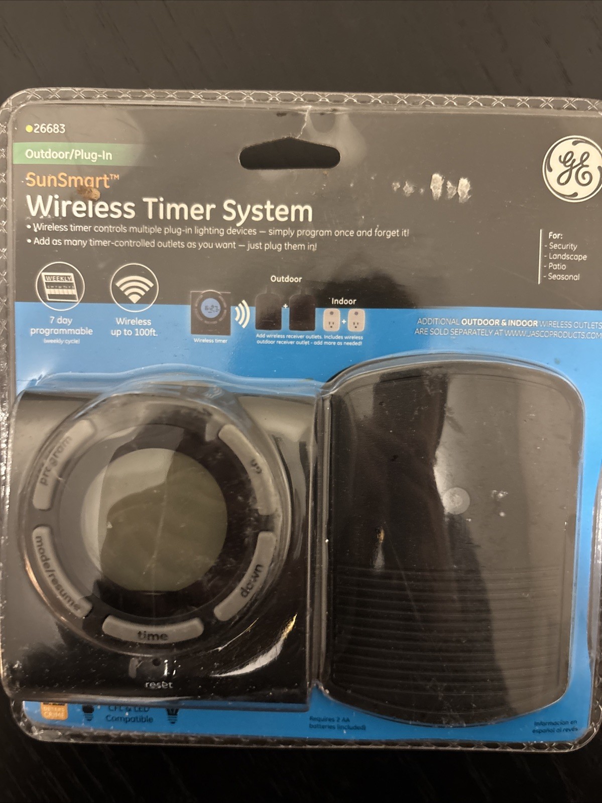 26683 GE Wireless control Outdoor Digital Timer Outlets for landscape lighting