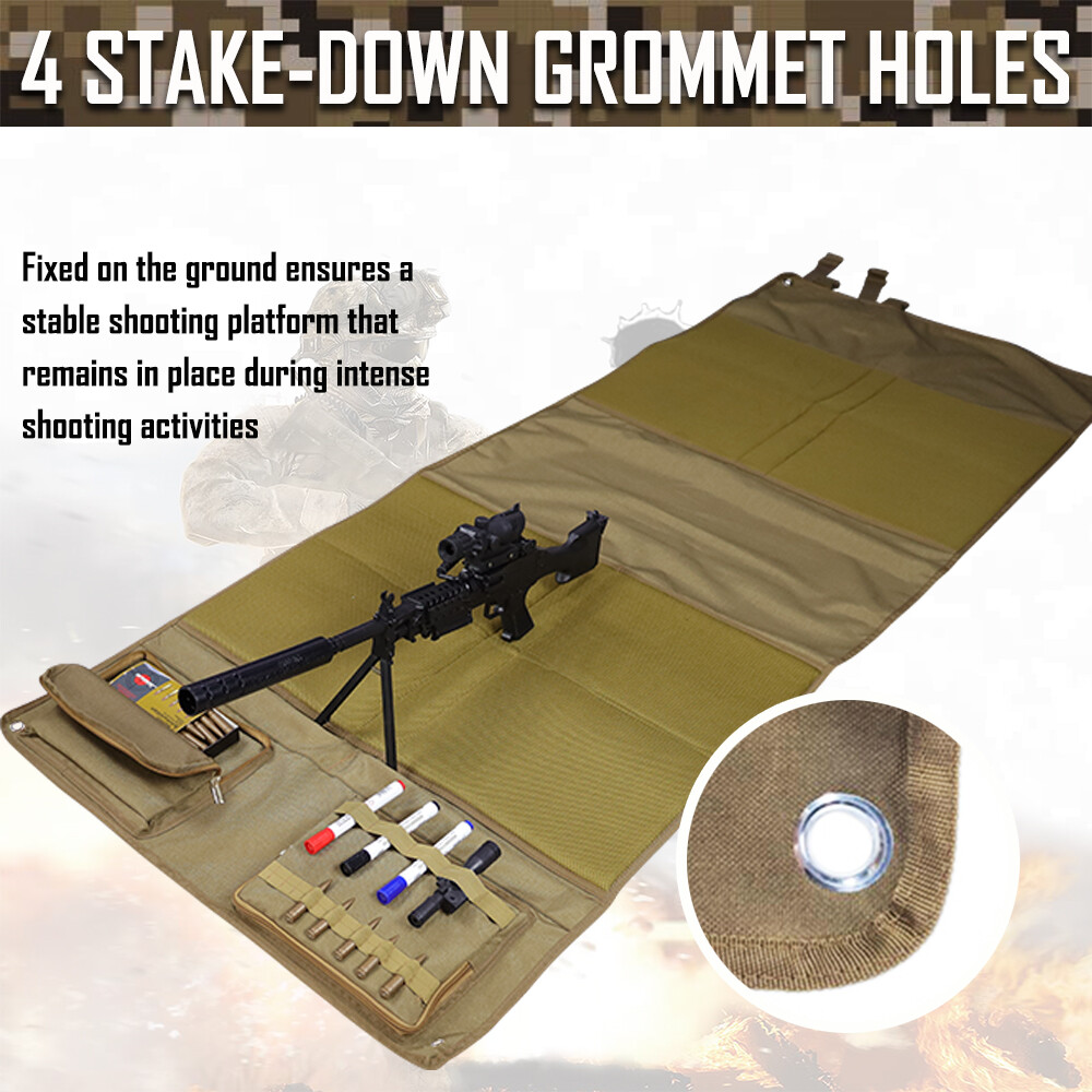 Portable Tactical Shooting Mat Waterproof Non-Slip Roll-up Shooter Range Pad