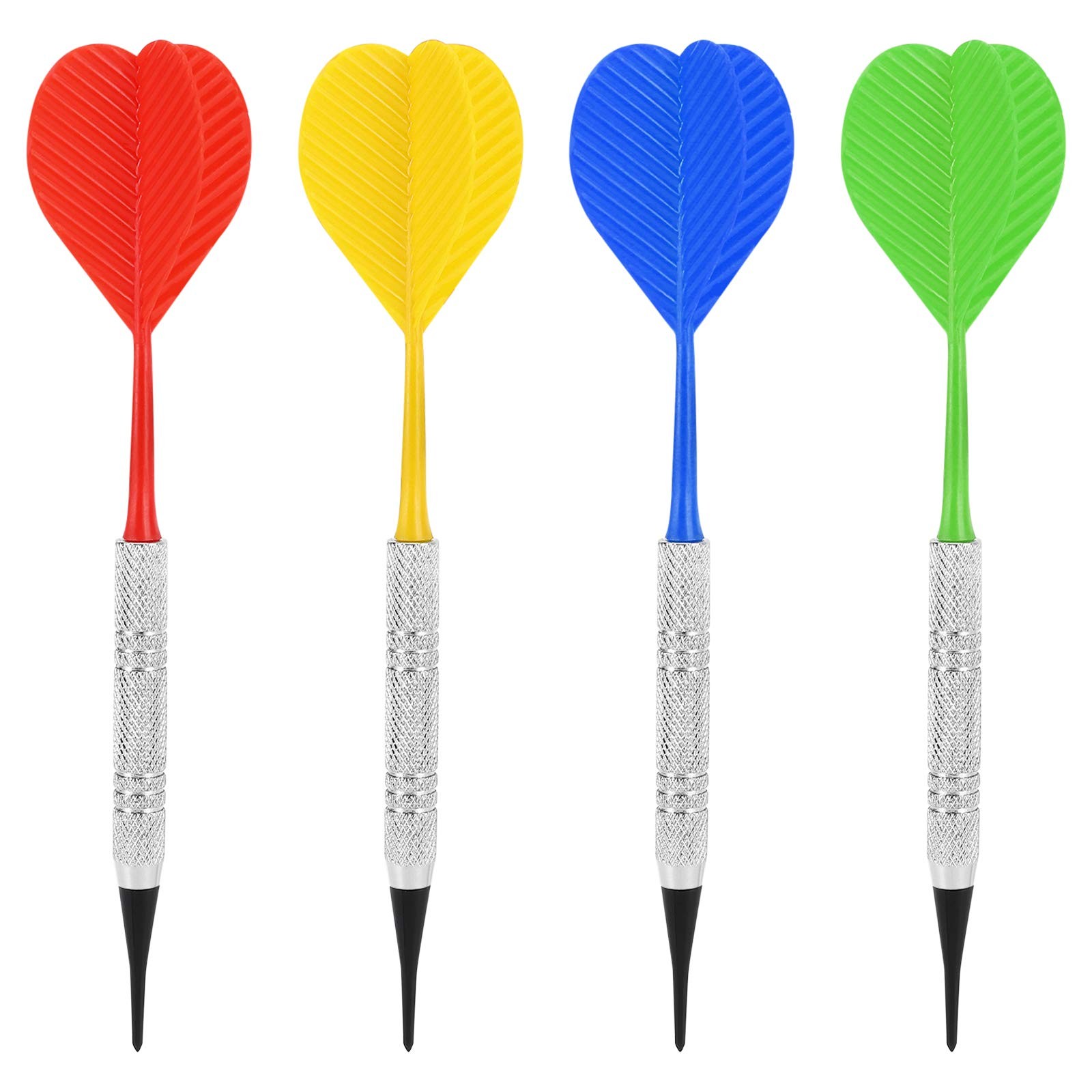 Accmor 12 Pack Soft Tip Darts, Bar Dart, Plastic Darts Set, Attach silver