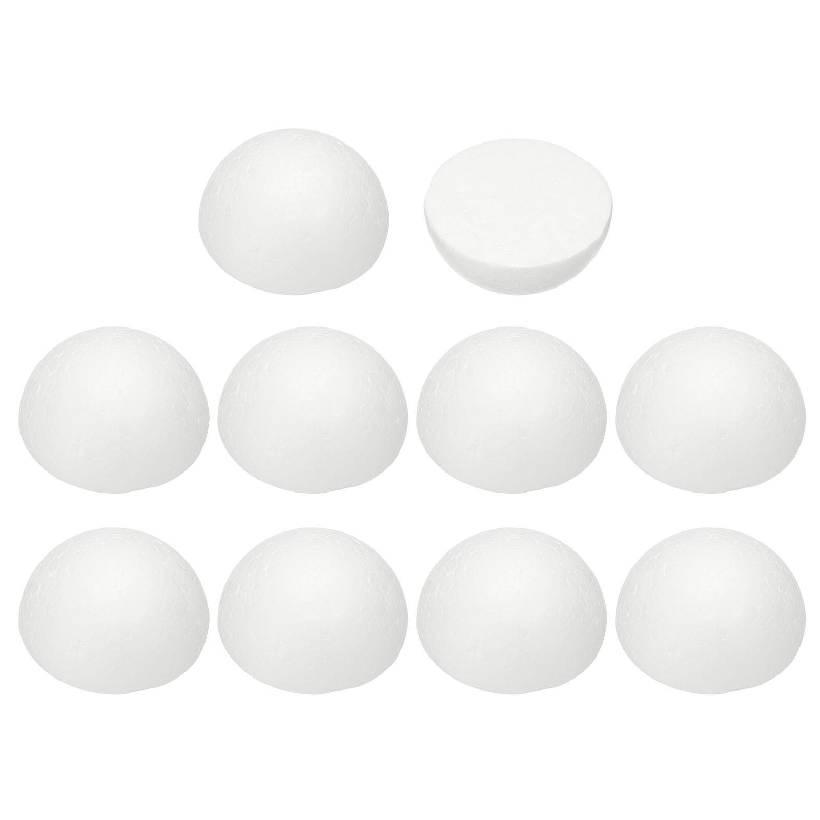 2 Inches Craft Foam Balls, 10 Pcs Half Sphere Polystyrene Foam Balls, White