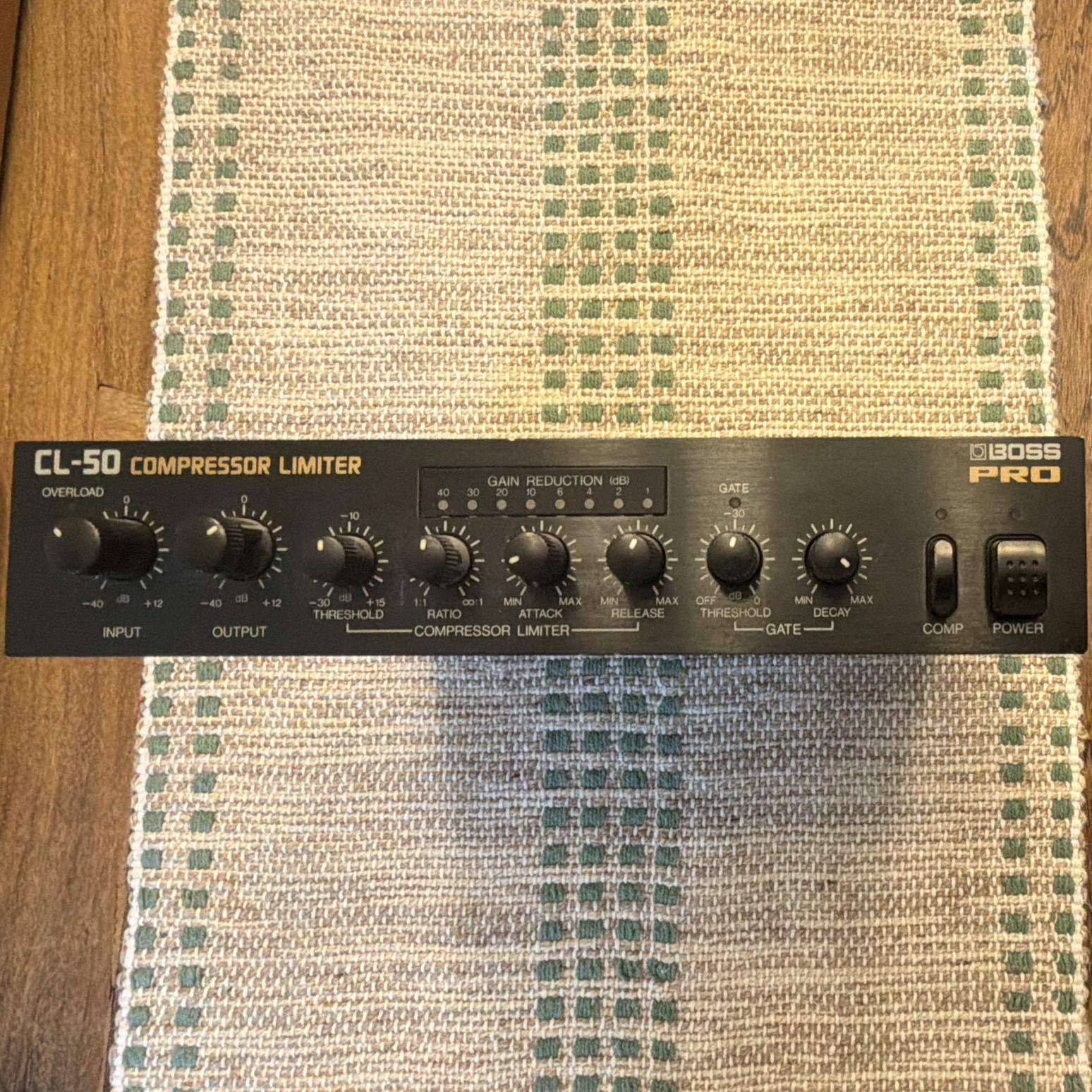 BOSS CL-50 Analog Compressor/Limiter 1U Rack Mount Gate/Expander Black