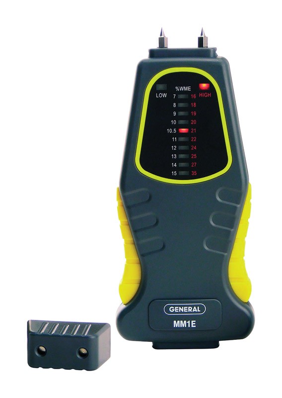General Tools MM1E Pin-Type Ten LED Display Bar Graph Moisture Meter 3.2 oz.