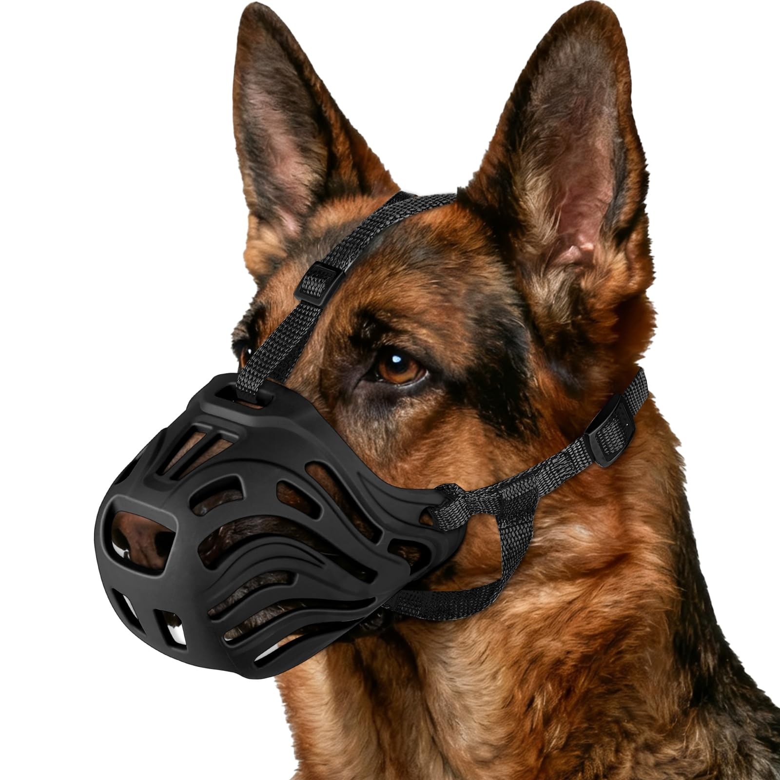 Dog Muzzle, Soft Breathable Dog Muzzles Suitable Dogs, Adjustable Basket Muzzles